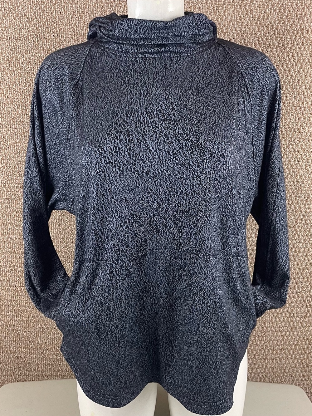 Lululemon Hoodie 12 Pick up the Pace Blue Black Spray Jacquard Training T201